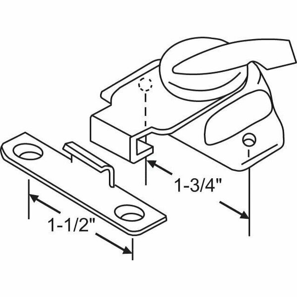 Strybuc Sash Lock with Keeper Chrome 50-658A